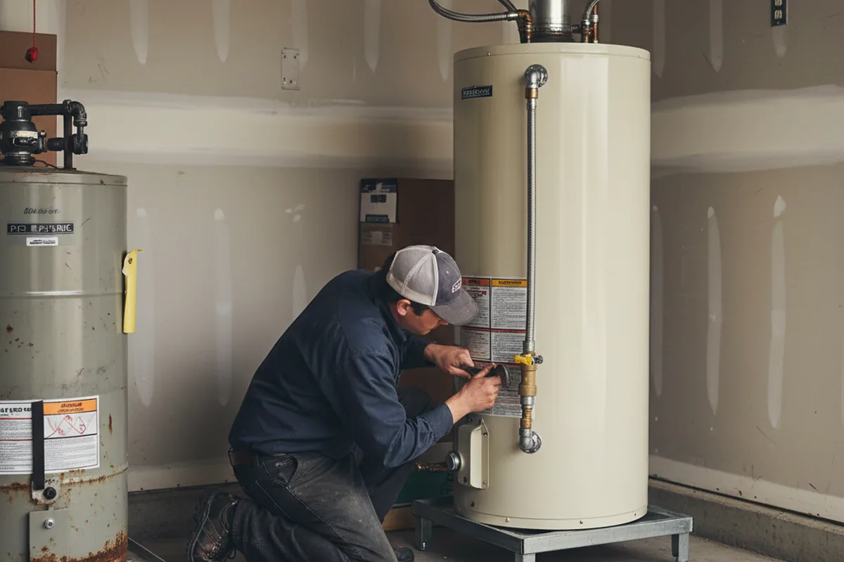 Water heater and shutoff valve replacement in Hills